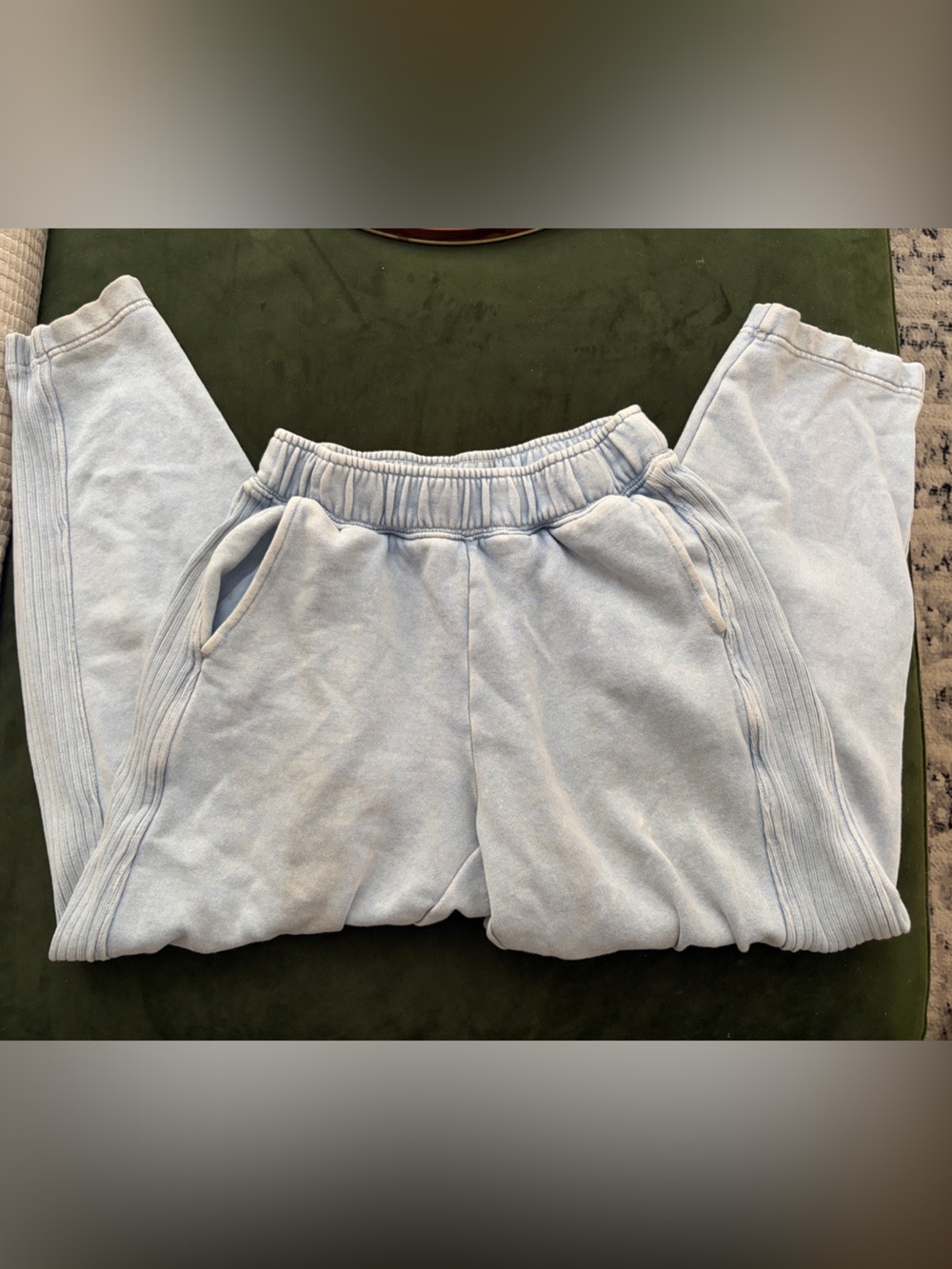 aerie Light Blue Cozy Barrel leg Joggers